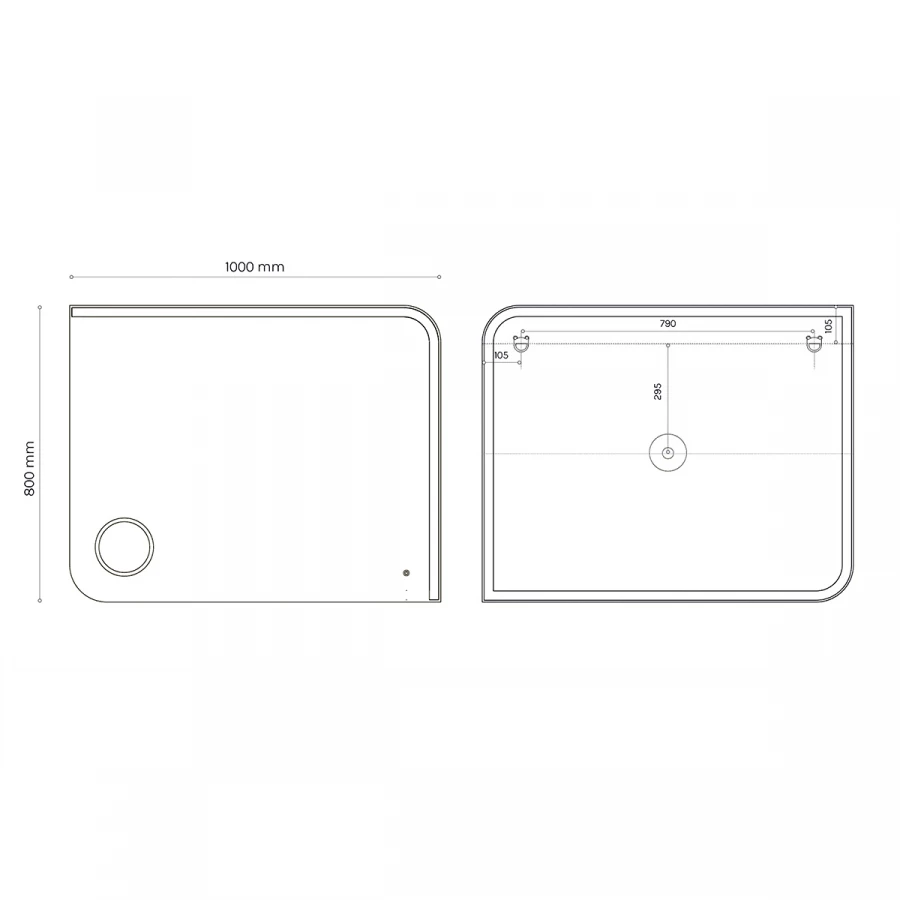 Зеркало Azario Golden влагостойкое с подсветкой и подогревом сенсорный выключатель CS00084315 100х80 см