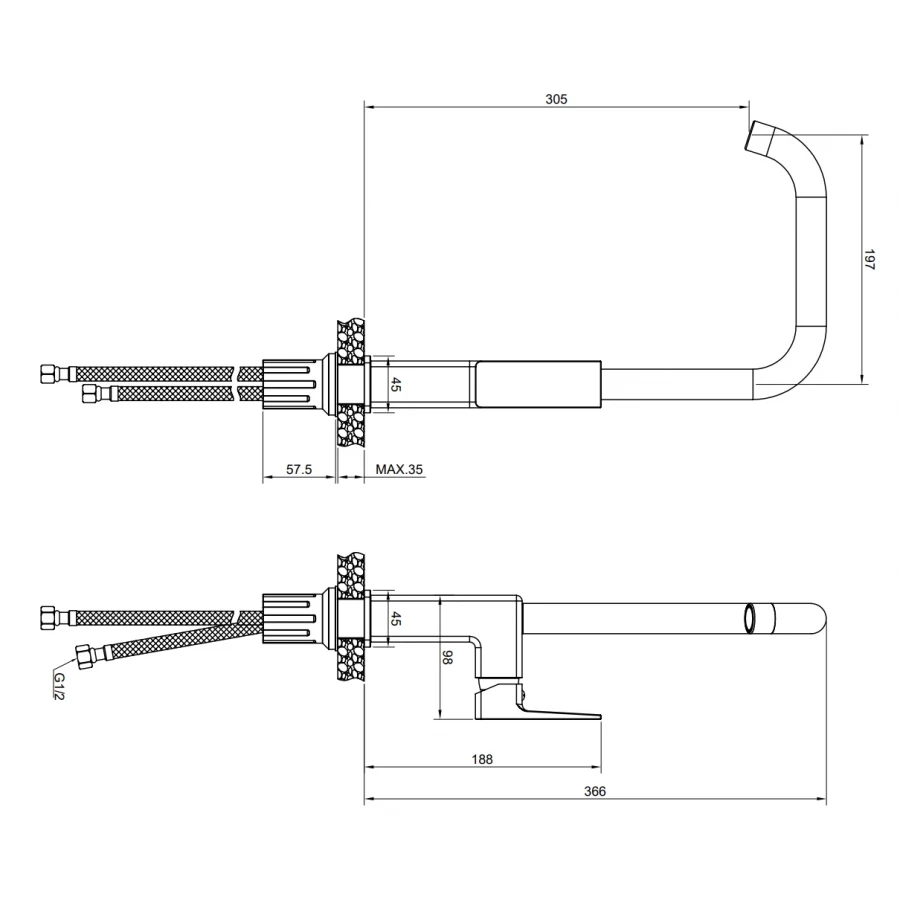 Смеситель для кухни Olive`s Navarra хром 25432NR