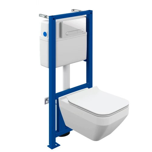 Комплект Cersanit Crea square co dpl eo slim link pro estetica пластик белый A68300