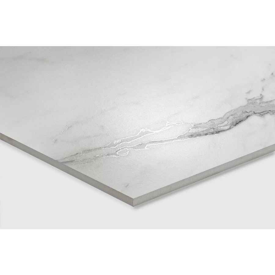 Керамогранит Creanza Montesa White Matt Glossy матовый с глянцевым эффектом белый CZ-GL07-B 160х80 см