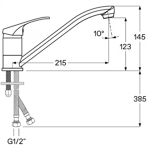 Смеситель для кухни Santek Баус хром WH5A40010C001