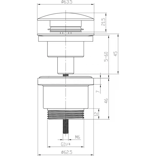 Донный клапан Lemark LM8500C