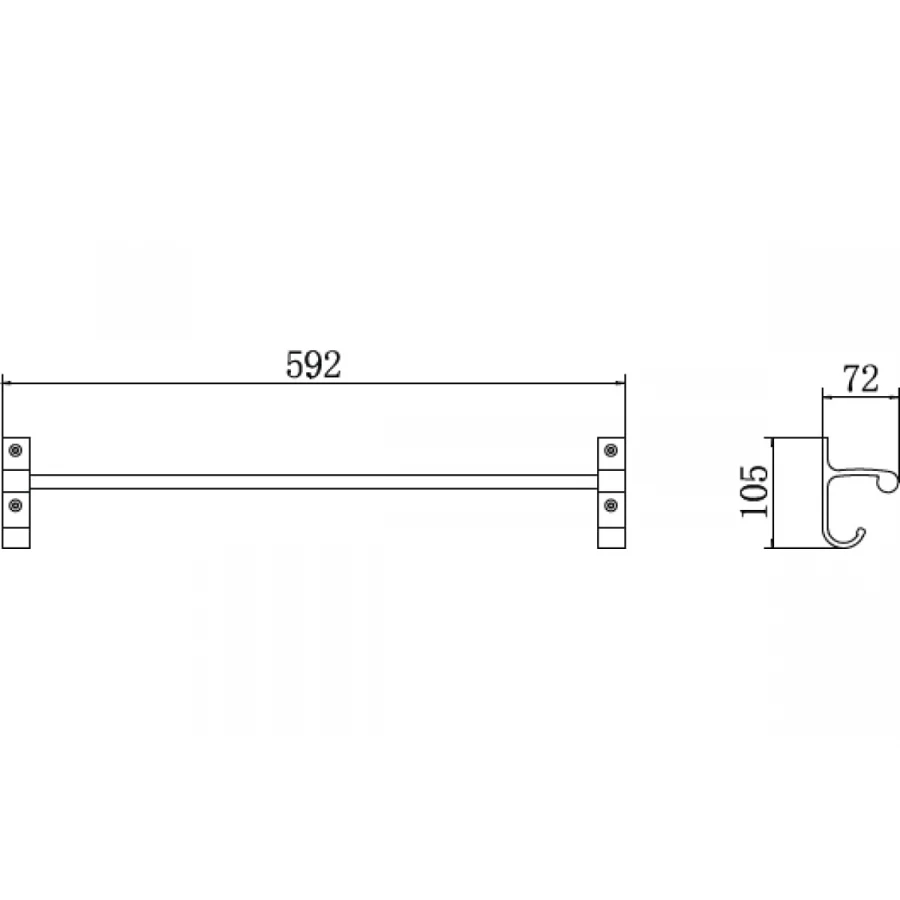 Полотенцедержатель Fashun черный A71501-7