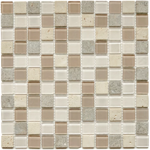 Мозаика Orro Mosaic Гласстоне Капри 25х25 глянцевая бежевая 30х30 см