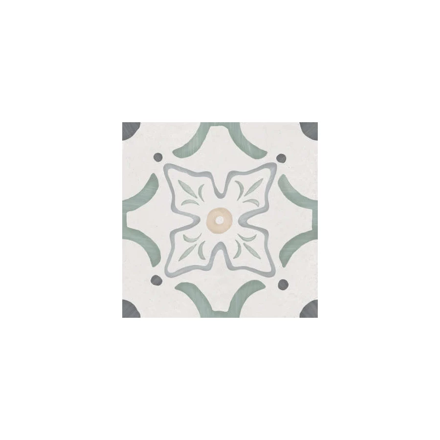 Керамогранит Harmony Peronda Sirocco Green Flower серо-зелёный 3386036155 22,3х22,3 см