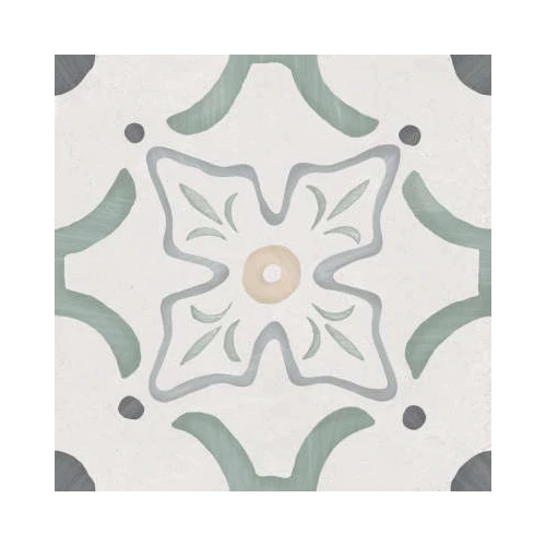 Керамогранит Harmony Peronda Sirocco Green Flower серо-зелёный 3386036155 22,3х22,3 см