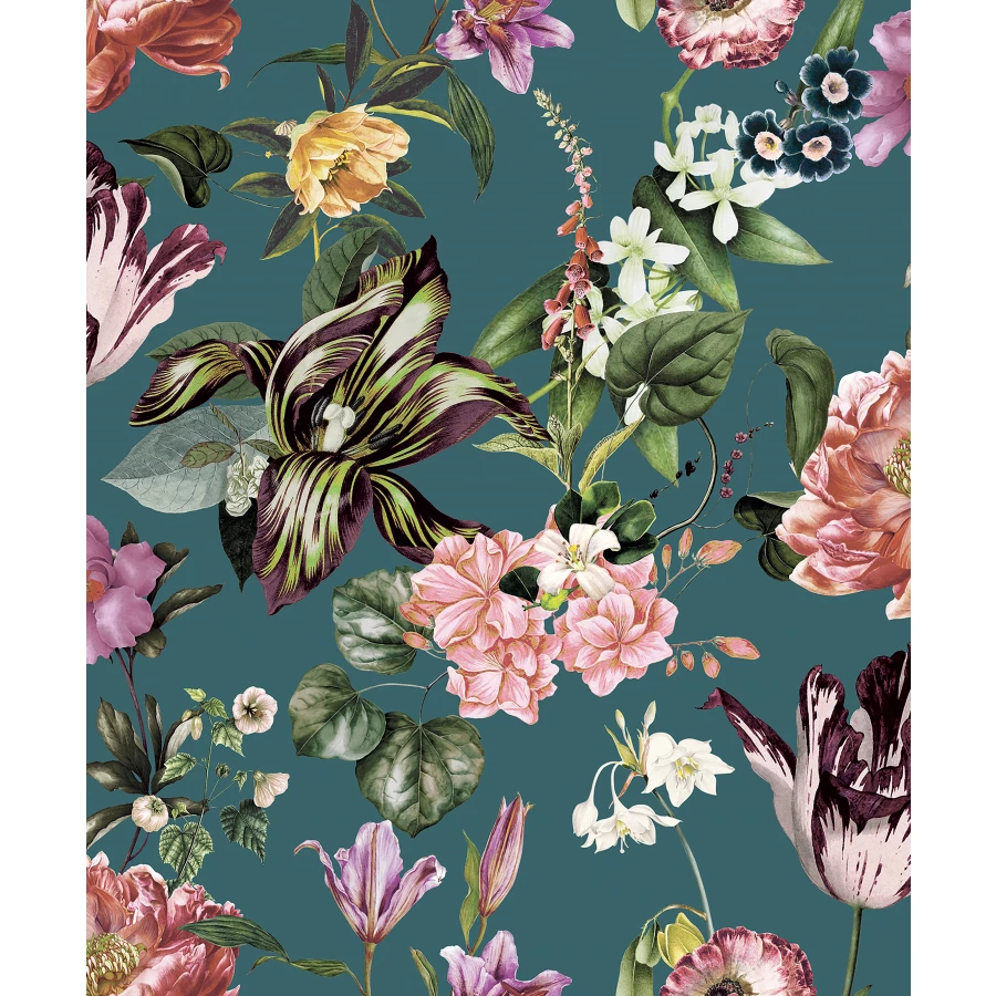 Обои флизелиновые Marburg Flora зеленые 47462 0,53х10,05 м