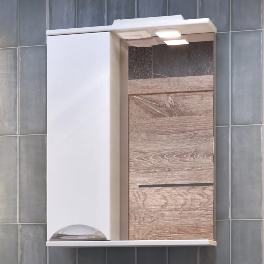 Зеркало шкаф Vigo Callao 500 навесной левый со спотом z.CAL.50.L.El 50x70 см