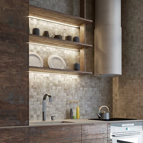 Мозаика Bonaparte Керамогранитная мозаика Wooden Light 48х48 матовая бежевая 30,6х30,6 см