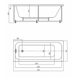 Ванна акриловая Aquatek Мия без гидромассажа MIY175-0000001 175х70 см