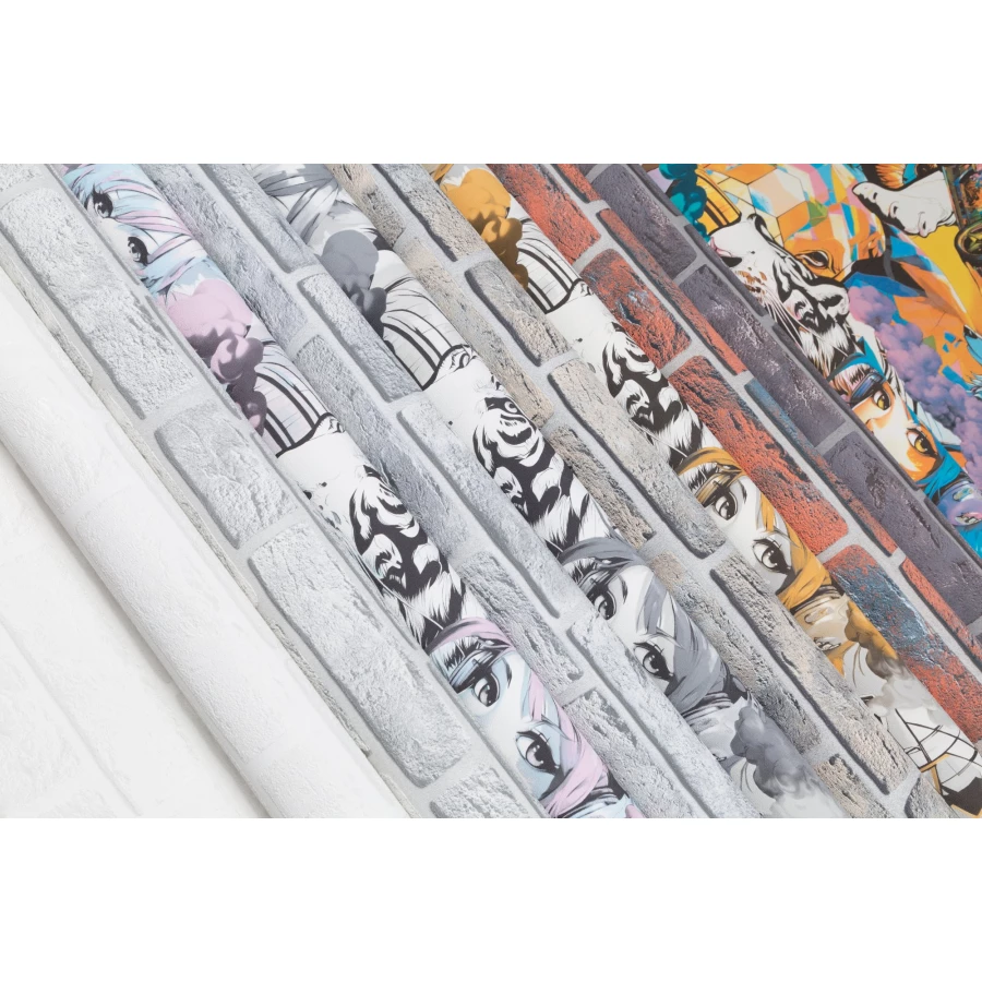 Обои флизелиновые Palitra Home Anime HomeColor серые HC72284-24 1,06х10,05 м