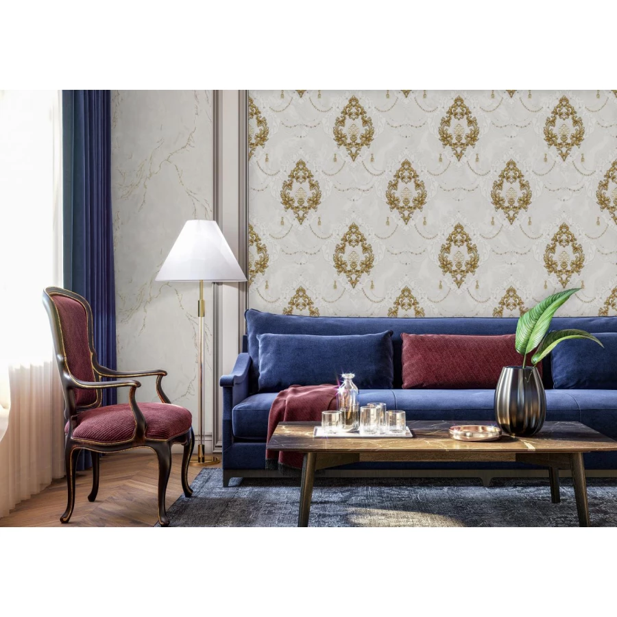 Обои флизелиновый Palitra Life Andijana серые PL72468-14 1,06х10,05 м