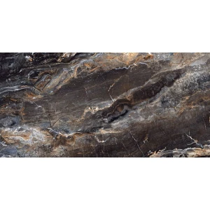 Керамогранит Neodom Luxury Lawa Nero Polished глянцевый черный N20331 120х60 см