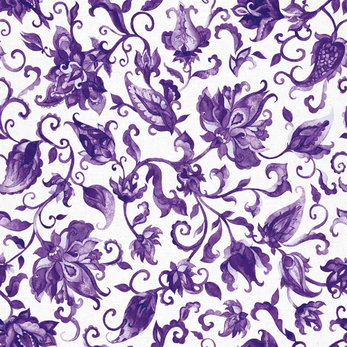 Обои флизелиновые Marburg Glööckler Pompöös Provence фиолетовые 35640 0,53х10,05 м