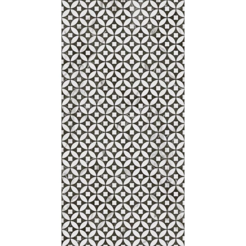 Декор Kerama Marazzi Коррер 2 обрезной глянцевый черно-белый VT/A639/11000R 60x30 см