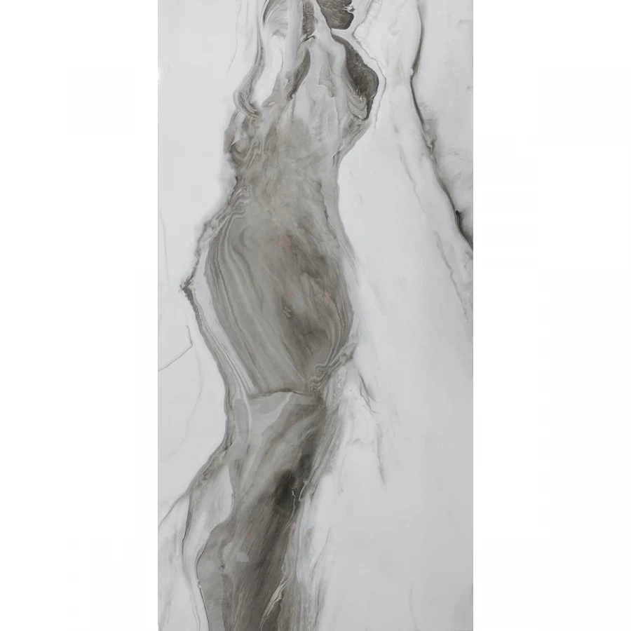 Керамогранит Planet Ceramics 168T05 глянцевый бело-черный 160х80 см