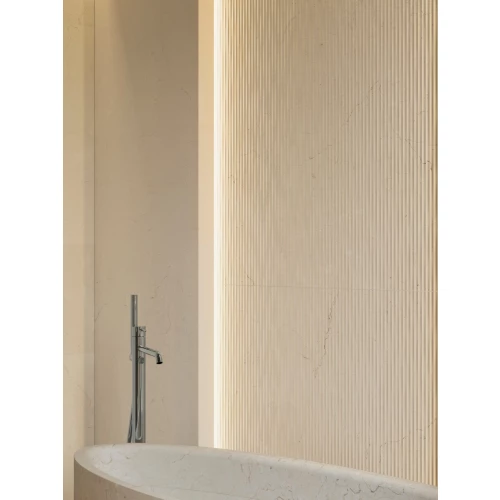 Плитка настенная Porcelanosa Мармол Срема Виа Марфил / Marmol Crema Via Marfil матовая бежевая 100381249 120х45 см