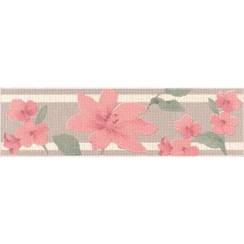 Плитка настенная Kerama Marazzi Сэвилл Бордюр глянцевый розовый MLD/B37/8230 20х5,7 см