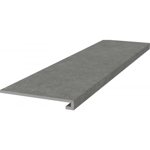Ступень фронтальная клееная Kerama Marazzi Касабланка HP матовая обрезная темно-серая KM6012G0161RGCF 119,5х33 см