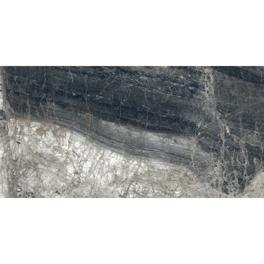 Керамогранит Laparet Lunar Nero матовый+гл.чернила графитовый 160х80 см