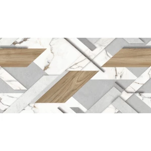 Керамогранит Delacora Loftstyle матовый карвинг бело-серый D120243M 120х60 см