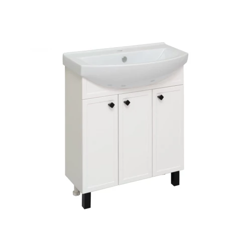 Тумба под раковину Runo Римини 75 белая под умывальник Best 75 00-00001255