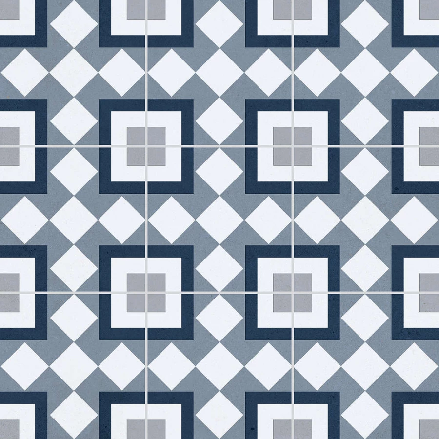 Керамогранит Staro Carpets Bristol Blue Matt матовый многоцветный 60х60 см