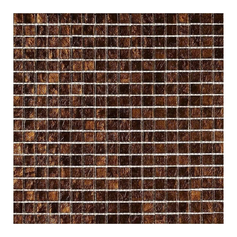 Стеклянная мозаика Art&Natura Murano Specchio 28 15x15 глянцевая коричневая MS28+23-15x15 30х30 см