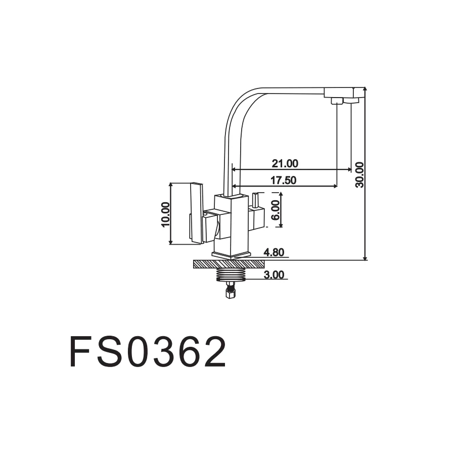 Смеситель для кухонной мойки Fmark FS0362 под фильтр питьевой воды, сатин
