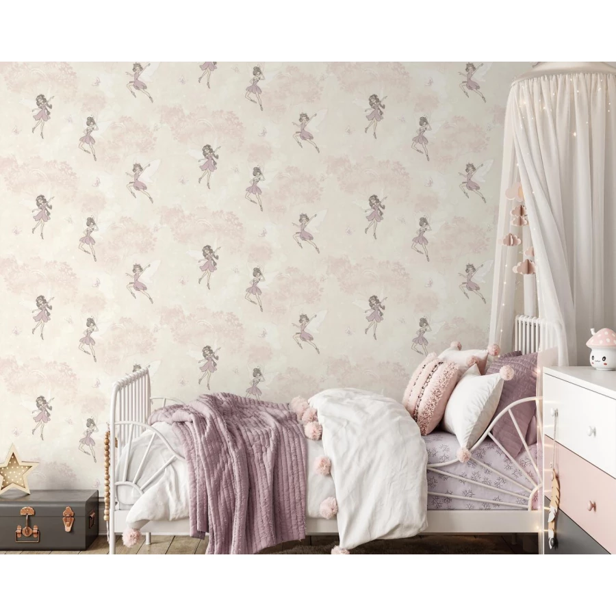 Обои флизелиновые Palitra Home Mary Fairy HomeColor бежевые HC72343-25 1,06х10,05 м