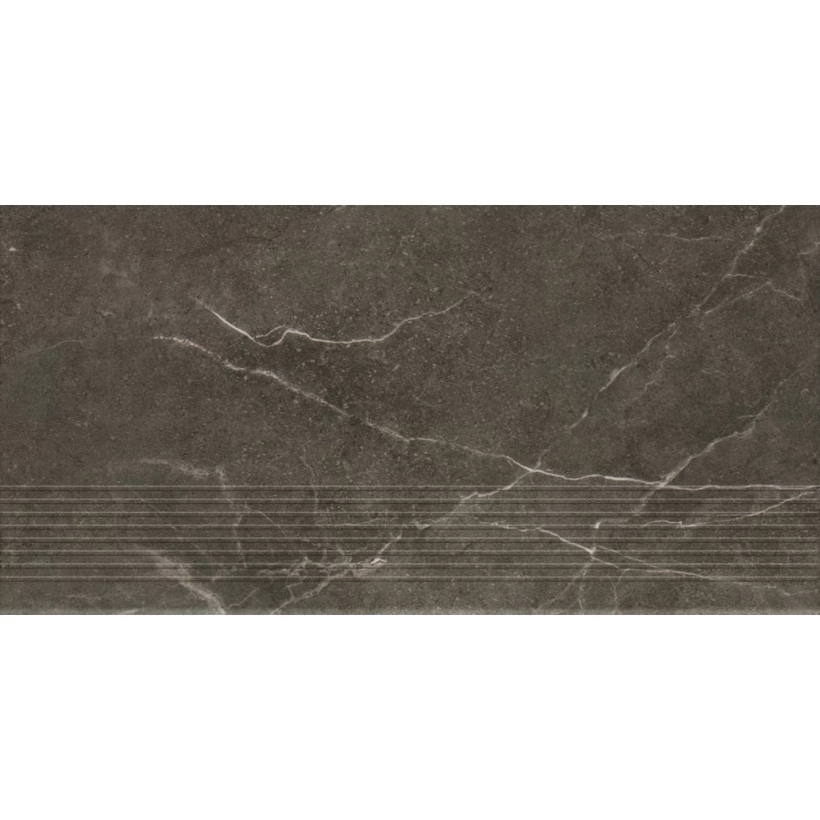 Керамогранит ступень Paradyz Ibis Antracite Stopnica Prosta Mat 60х30 см