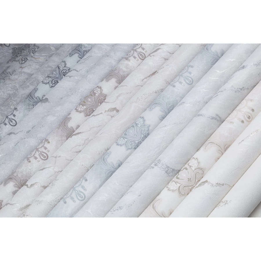 Обои флизелиновые Palitra Home Ornament HomeColor серые HC31217-44 1,06х10,05 м