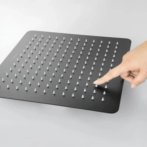 Квадратный верхний душ Aquatek матовый черный AQ2074MB 300*300*2 мм