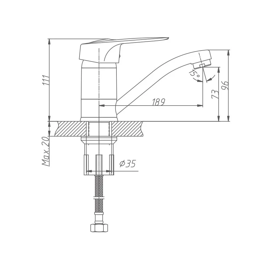 Смеситель для кухни Haiba HB4504-2