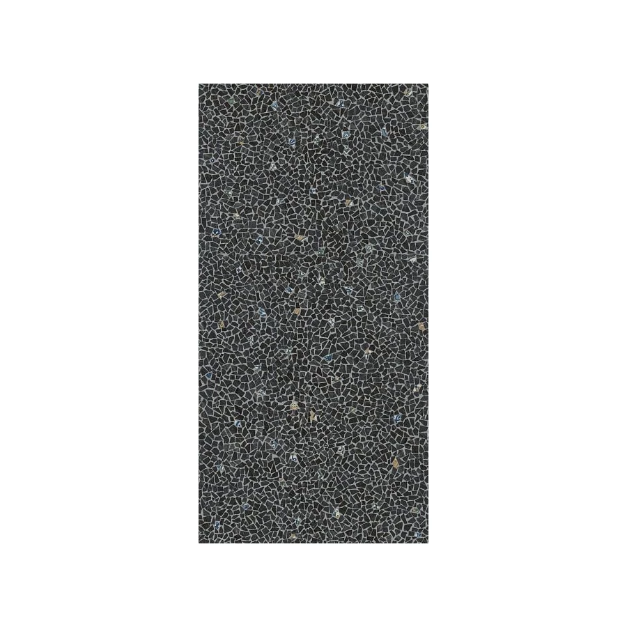 Керамогранит Kerama Marazzi Палладиана тёмный декорированный черный 119,5х238,5 см