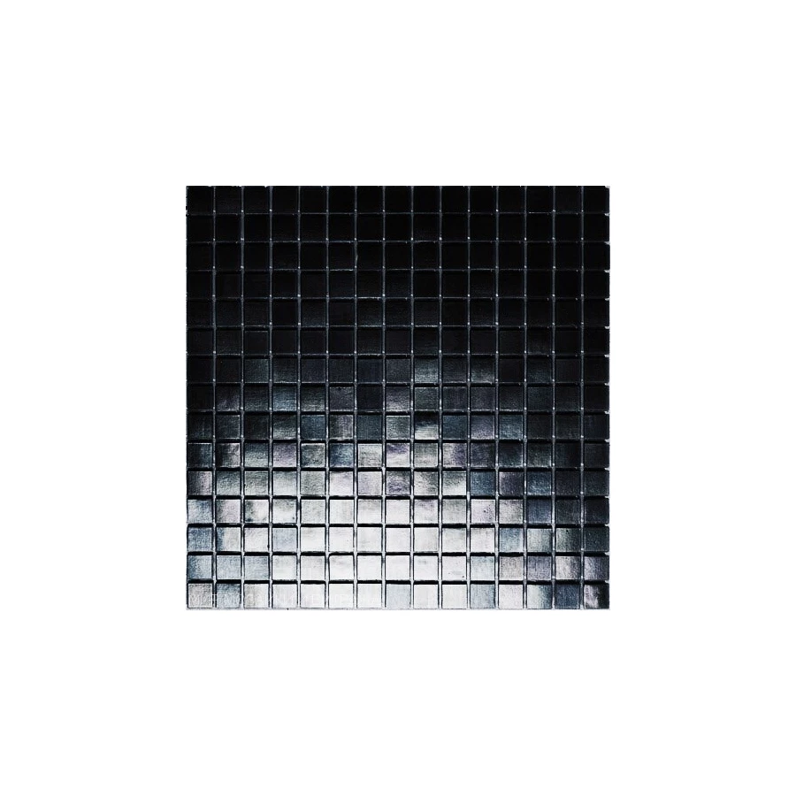 Стеклянная мозаика Rose Mosaic Rainbow сетка 2x2 глянцевая черная WB49 32,7х32,7 см