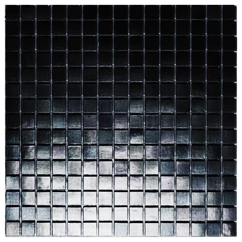 Стеклянная мозаика Rose Mosaic Rainbow сетка 2x2 глянцевая черная WB49 32,7х32,7 см