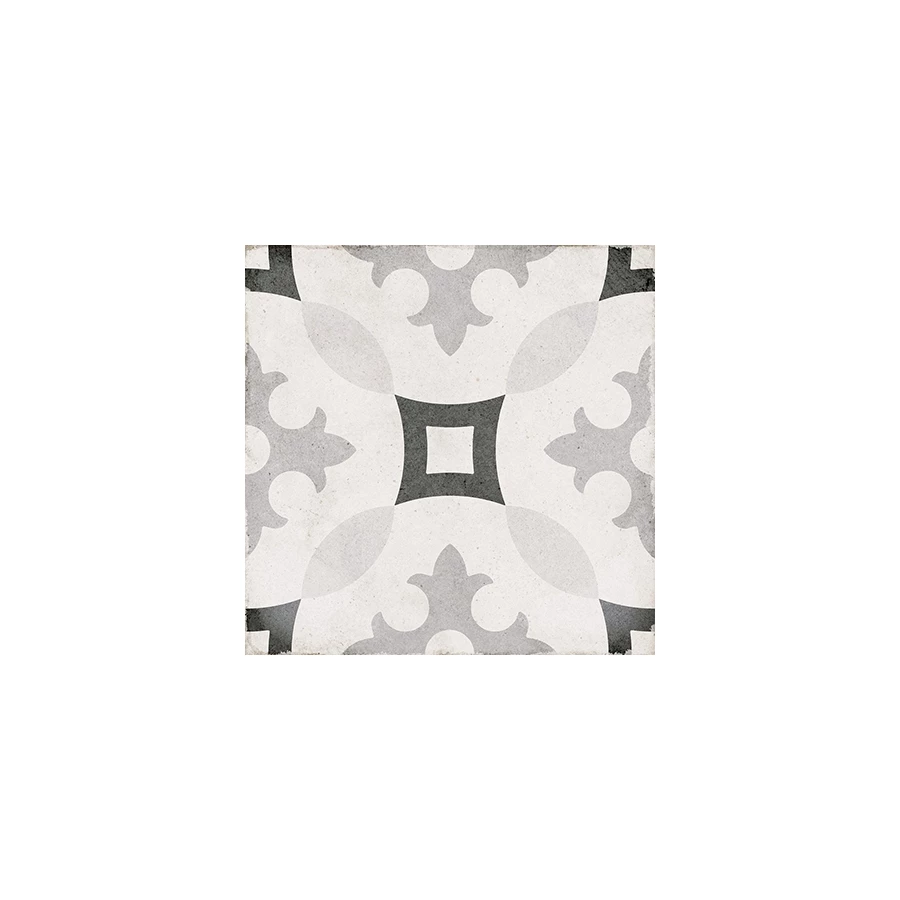 Керамогранит Equipe Ар Нуво Карлсплатз Греы / Art Nouveau Karlsplatz Grey матовый серый 24417 20х20 см