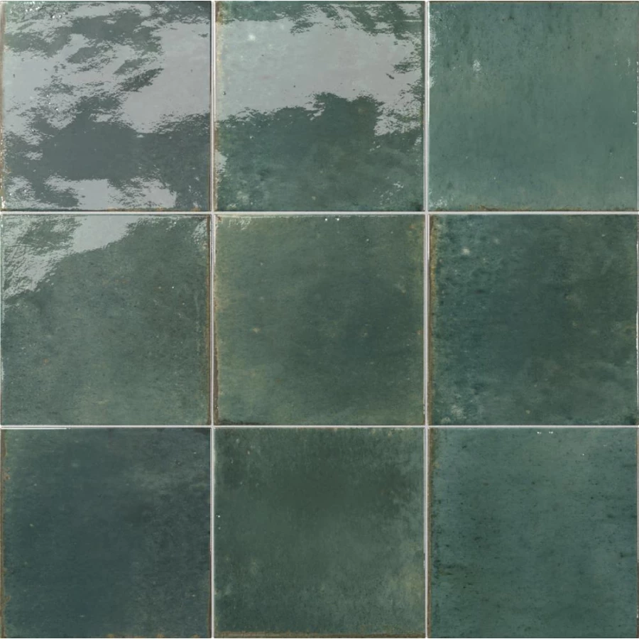 Керамогранит Dune Ceramica Agadir Selva глянцевый зеленый 188575 14,7х14,7 см