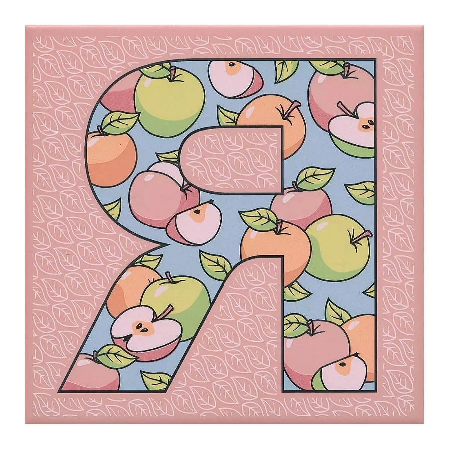 Декор Kerama Marazzi Сад-огород Яблоко матовый розовый HGD/A563/5184 20x20 см