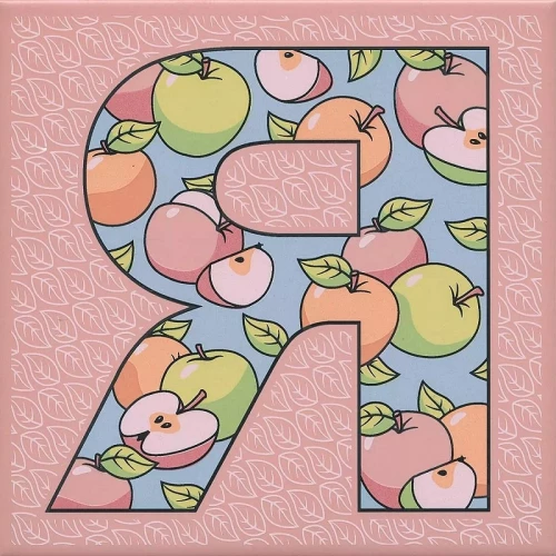 Декор Kerama Marazzi Сад-огород Яблоко матовый розовый HGD/A563/5184 20x20 см