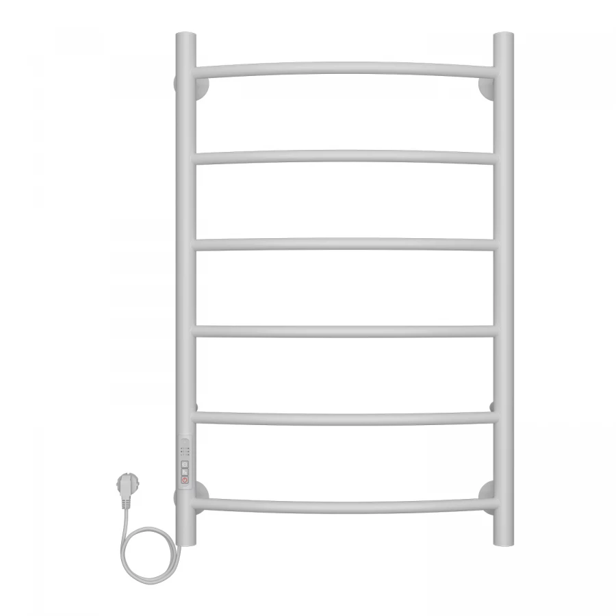 Полотенцесушитель электрический Azario Verona 6 секций тен слева белый AZ04758W 50x80 см