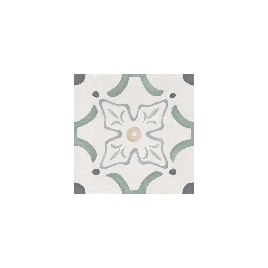 Керамогранит Harmony Peronda Sirocco Green Flower серо-зелёный 3386036155 22,3х22,3 см