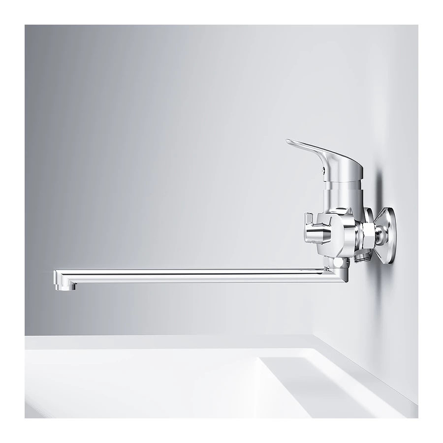 Смеситель для ванны и душа Am Pm Like с длинным изливом F8090016