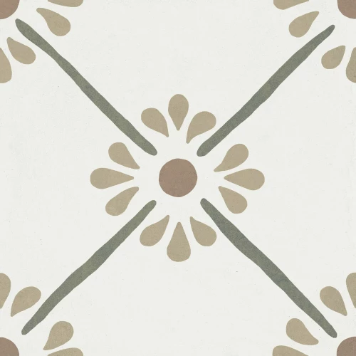 Керамогранит Harmony Peronda Provenza Green Flower матовый многоцветный 3386037788 22,3х22,3 см