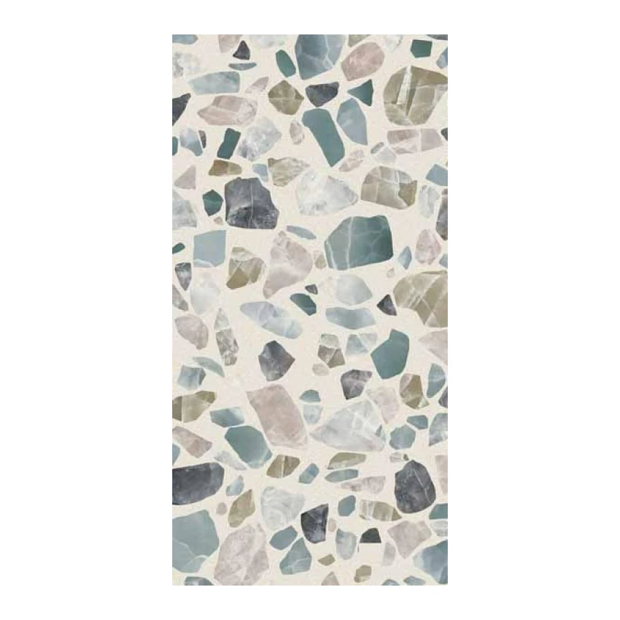 Керамогранит Versace Gemstone White Shards 3D Lux глянцевый серый PF60013147 120х60 см