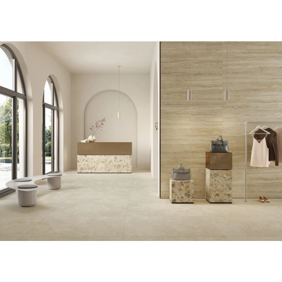 Керамогранит Vitra CityStone травертин линейный матовый бежевый 8 мм K951847R0001VTSP 120х60 см
