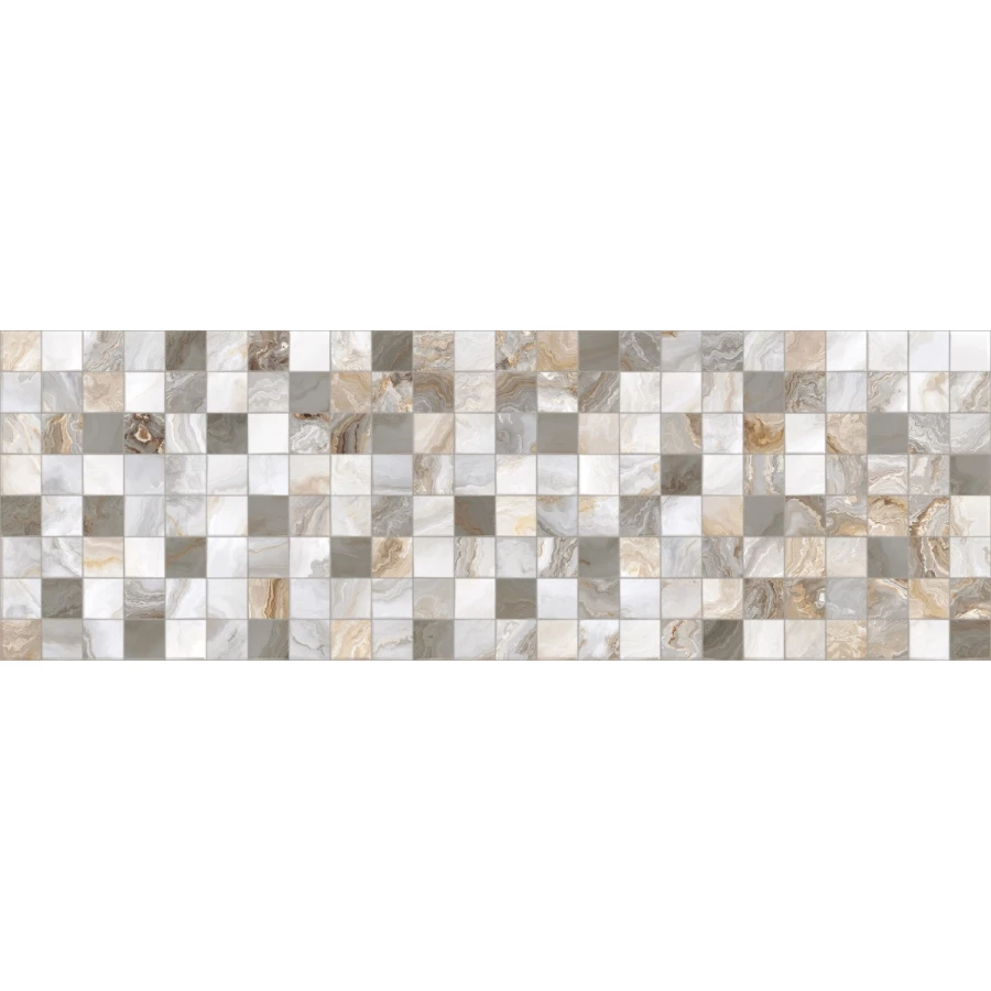 Плитка настенная Primavera Hypnose Grey Decor 01 glossy DG10-01 90х30 см