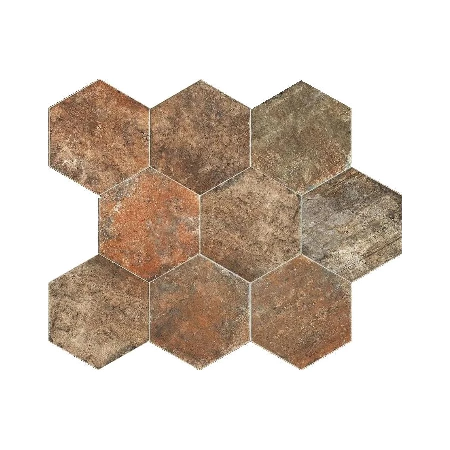 Керамогранит CIR New York Esagona Chelsea матовый коричневый 56 B 10484152 27,7х24 см