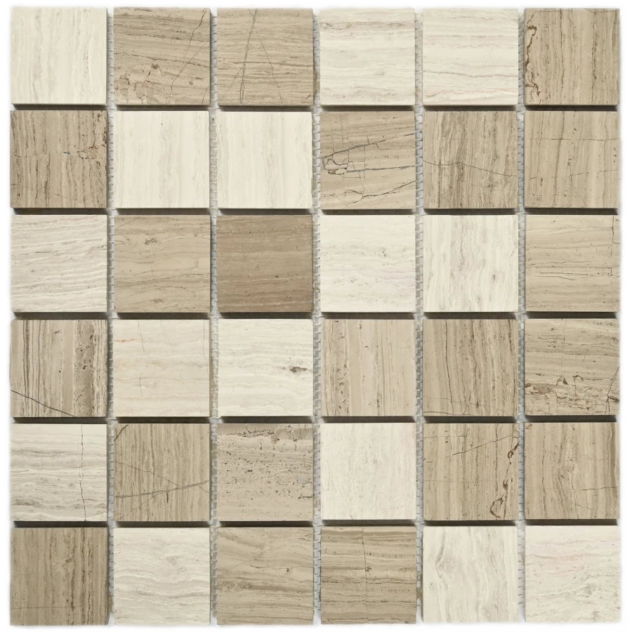 Мозаика Bonaparte Каменная мозаика Dakar 48х48 матовая серая 30,5х30,5 см